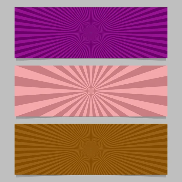 Абстрактный цветной лучевой баннер — стоковый вектор