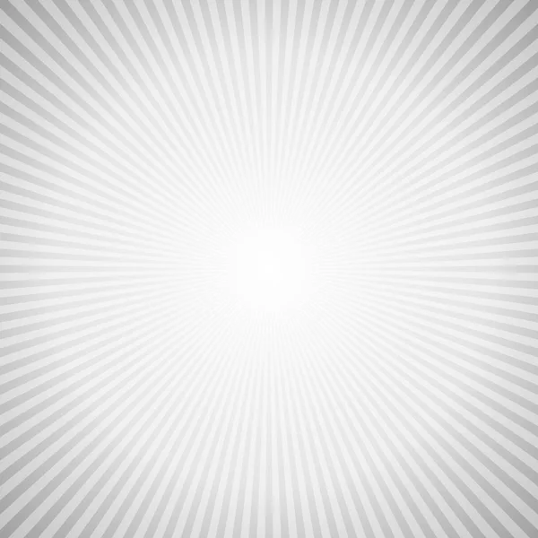 Grijze kleurovergang ray burst achtergrond - hypnotische vectorafbeelding van radiale stralen — Stockvector