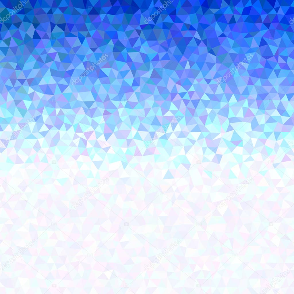 Blue abstract geometric chaotic triangle polygon background