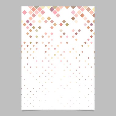 Geometrik kare desen broşür şablonu arka plan - vektör tasarımı