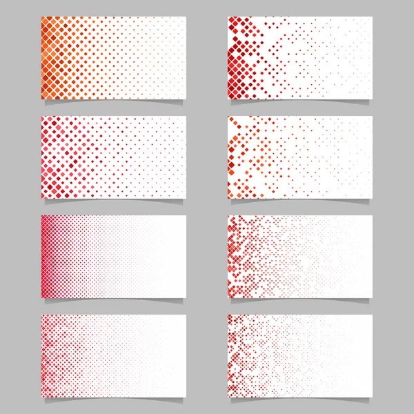 Geométrica diagonal cuadrada patrón de mosaico tarjeta de visita conjunto de plantillas — Vector de stock