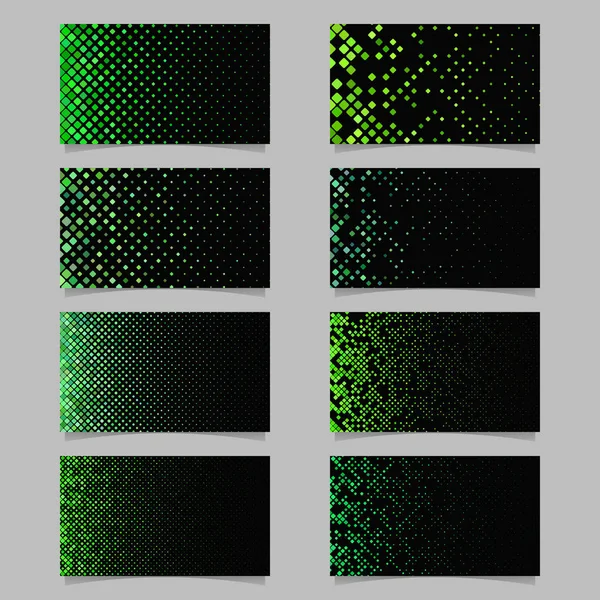 Geometrische abgerundete quadratische Mosaik Muster Kartenvorlage Set — Stockvektor