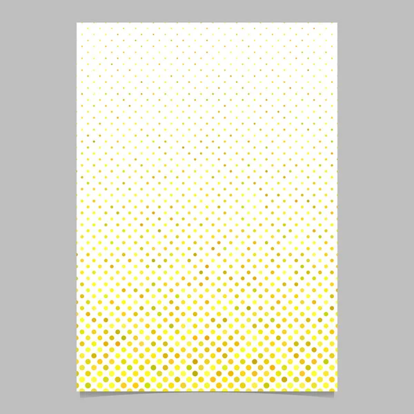 Yellow abstract circle pattern brochure background - vector stationery design — Stock Vector