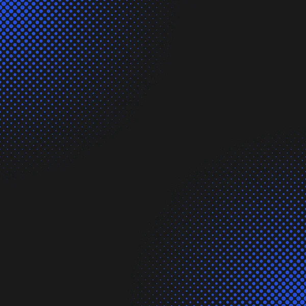 ハーフトーン ドット パターン背景の黒と青を抽象的なベクトル デザイン — ストックベクタ