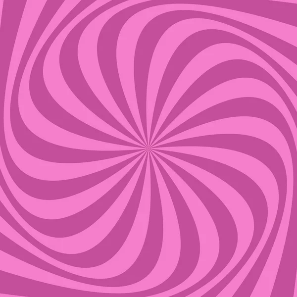 Rosa hypnotische abstrakte Spiralstrahl Hintergrund Design — Stockvektor