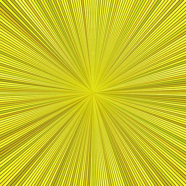 Gele hypnotische abstract star burst stripe achtergrond — Stockvector