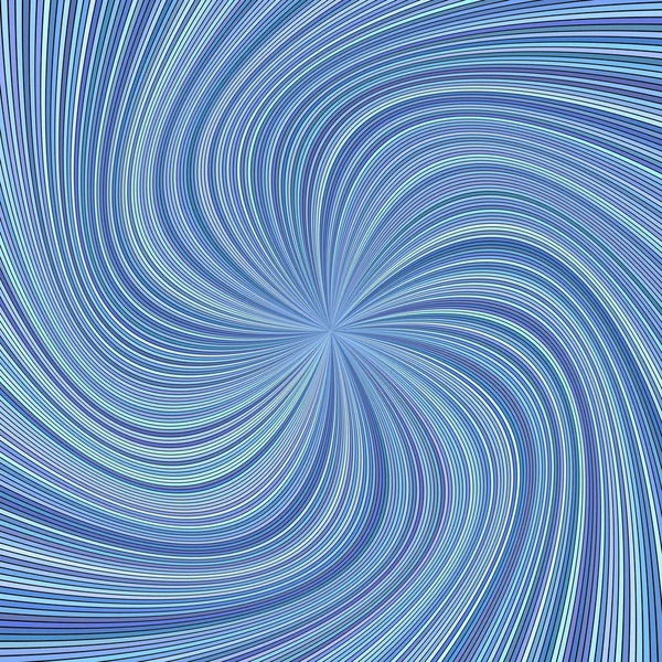 Azul hipnótico abstracto rayado espiral fondo diseño de rayos curvos — Vector de stock