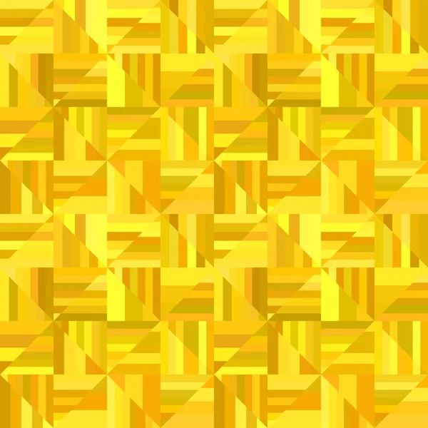 Sarı geometrik çizgili üçgen mozaik desen arka plan — Stok Vektör