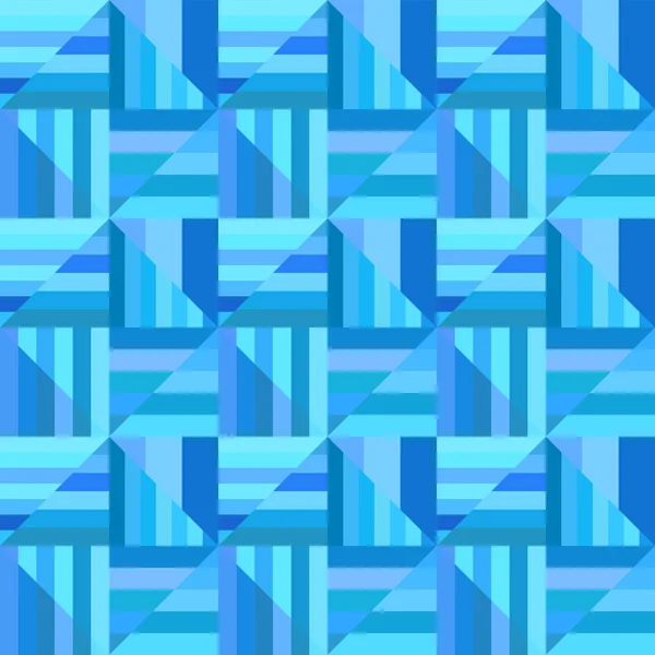 Azul abstracto repitiendo rayas triángulo mosaico patrón fondo — Archivo Imágenes Vectoriales