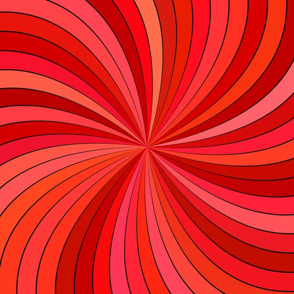 Rojo abstracto hipnótico espiral rayo ráfaga franja fondo — Vector de stock