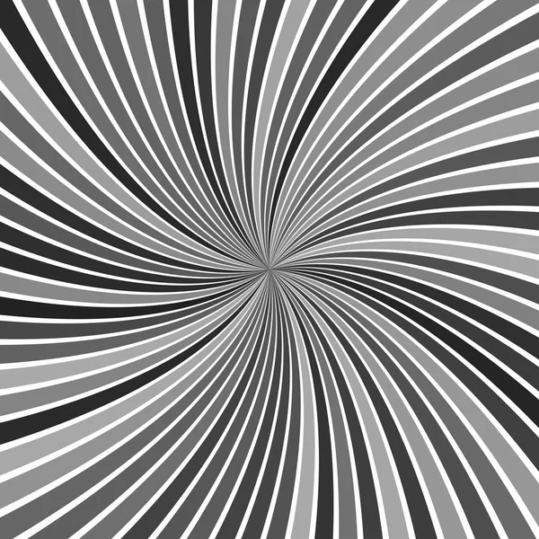 Grijze hypnotische abstracte spiraal ray burst stripe achtergrond — Stockvector