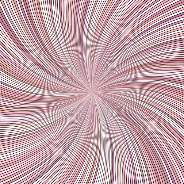 Pink psychedelic striped spiral vortex background from swirling rays — Stock Vector