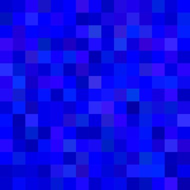 Geometrik kare mozaik arka plan - vektör çizim mavi tonları meydanlarda üzerinden