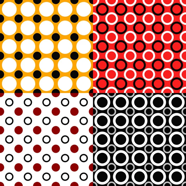 Conjunto de design de fundo de padrão de círculo geométrico - ilustrações vetoriais coloridas — Vetor de Stock