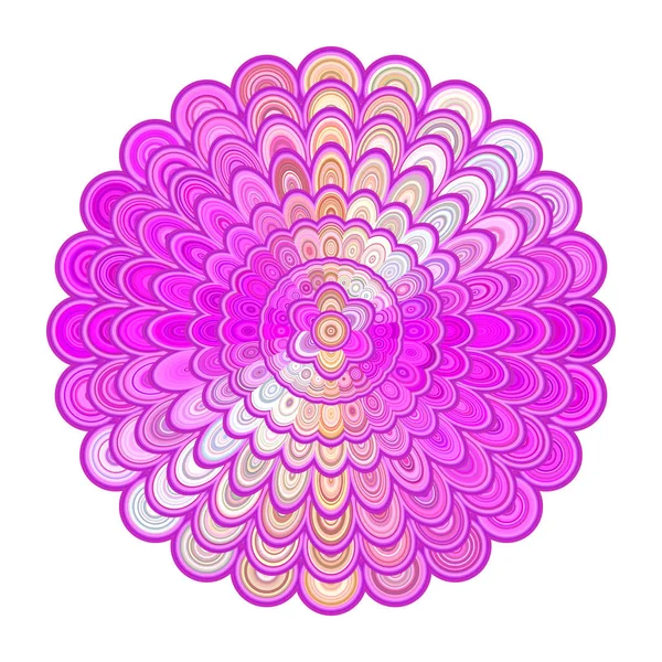 Bunte abstrakte florale Mandalakunst - Vektor digitales Grafikdesign — Stockvektor