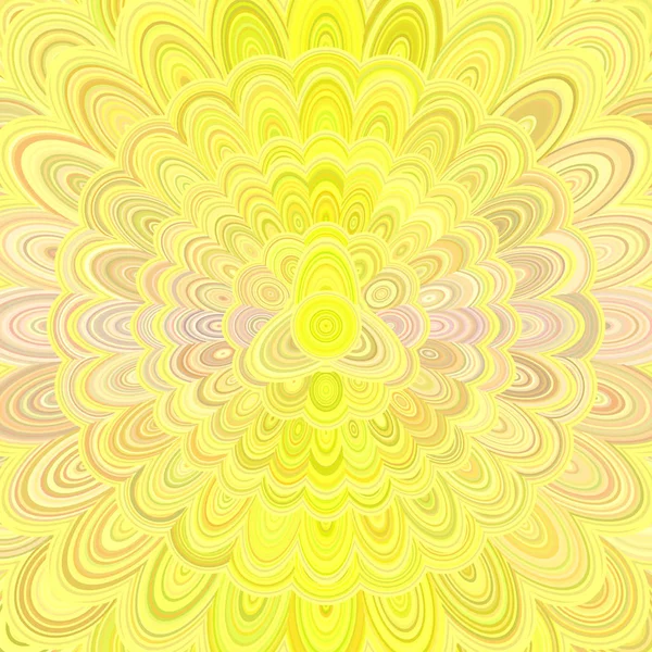 Fundo de design mandala flor abstrato amarelo - arte digital vetorial — Vetor de Stock