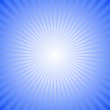 Mavi degrade soyut yıldız patlaması arka plan - hipnotik vektör grafiği