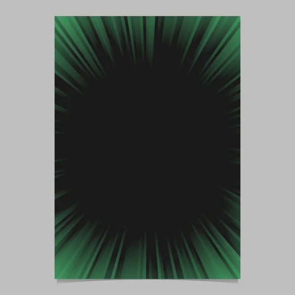 Plantilla de página de estallido de rayo abstracto retro - diseño de fondo de folleto de vector de gradiente con patrón de rayas radiales — Vector de stock