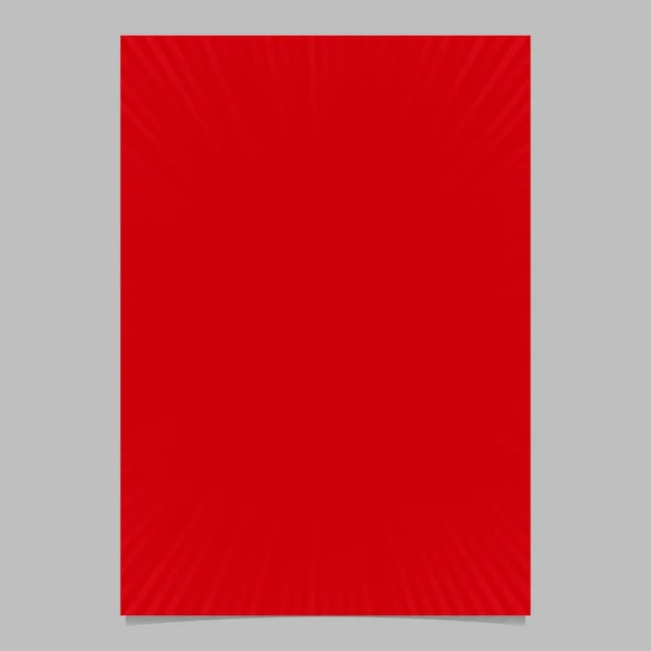 Modello opuscolo gradiente ray burst rosso - astratto sfondo pagina vettoriale — Vettoriale Stock