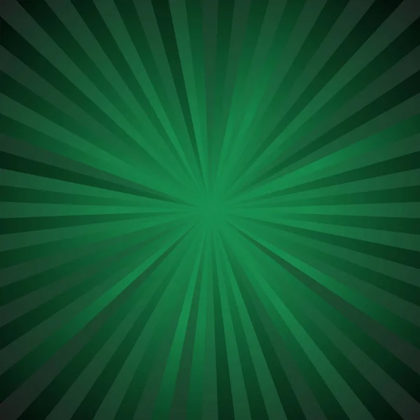 Dark green ray burst background - абстрактный вектор градиента — стоковый вектор