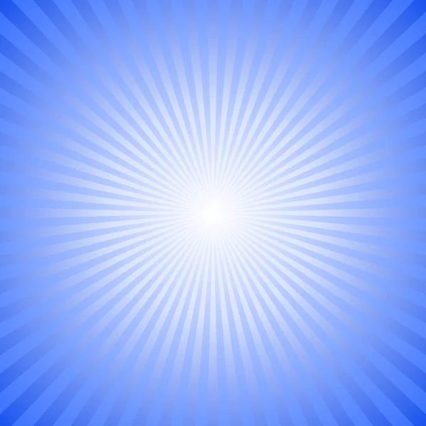Blue gradient abstract star burst background - hypnotic vector graphic — Stock Vector