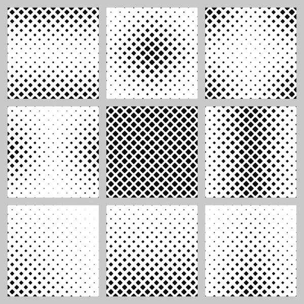 Set of nine square pattern designs - vector graphics — Stock Vector