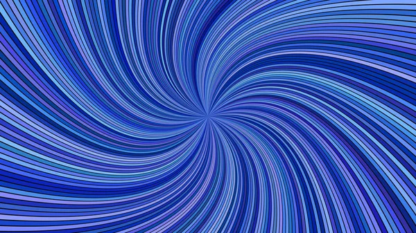 Blauw Abstract Psychedelische Spiraal Burst Stripe Achtergrond Vector Design — Stockvector