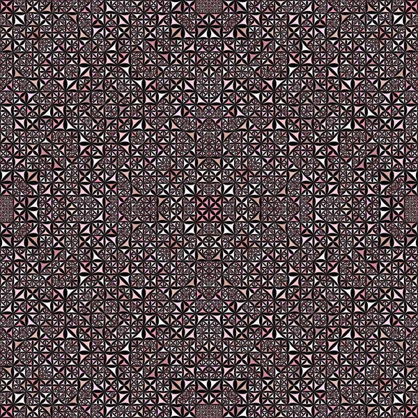 분홍색 원활한 추상 곡선된 삼각형 만화경 패턴 벽지-벡터 배경 디자인 — 스톡 벡터