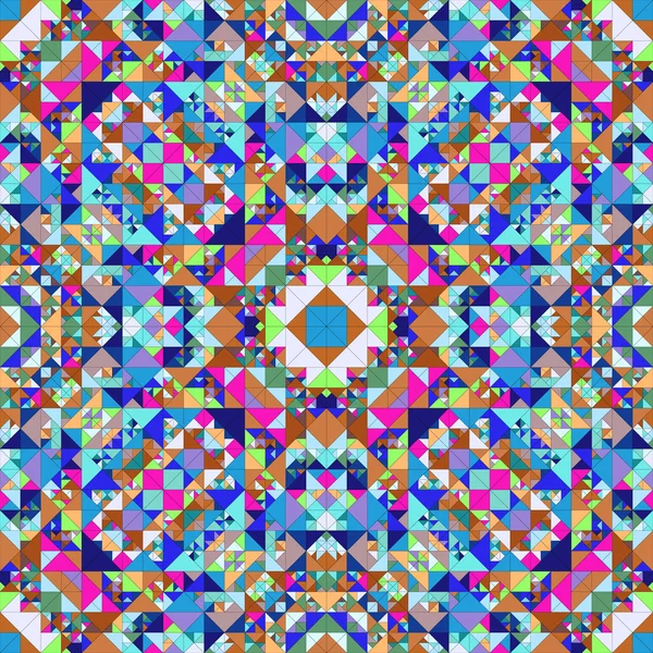 Bunte nahtlose Dreieck Mosaik Fliese Kaleidoskop Tapetenmuster - Vektor Hintergrund — Stockvektor