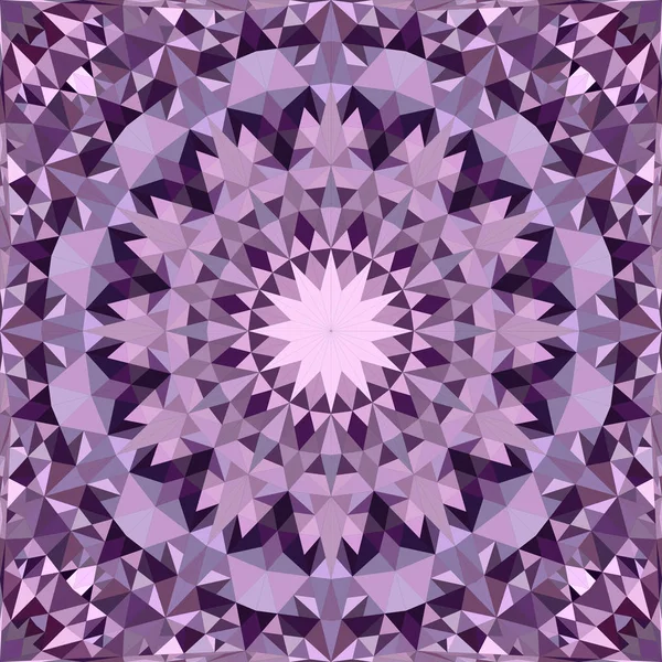 Purple Seamless Abstract Triangle Mosaic Tile Kaleidoscope Mandala Wallpaper Pattern — Stock Vector