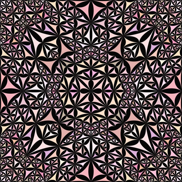 Rózsaszín ismétlődő Kaleidoszkóp minta háttér - absztrakt vektor háttérkép illusztráció ívelt háromszögek — Stock Vector