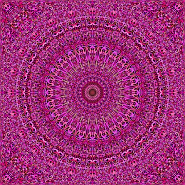 Pembe soyut çiçek Bahçe mandala geometri desen duvar kağıdı - bohem vektör tasarımı yinelenen