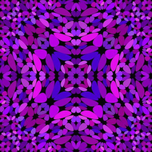 Lila sömlös abstrakt blommig kalejdoskop mönster bakgrund - vektorillustration — Stock vektor