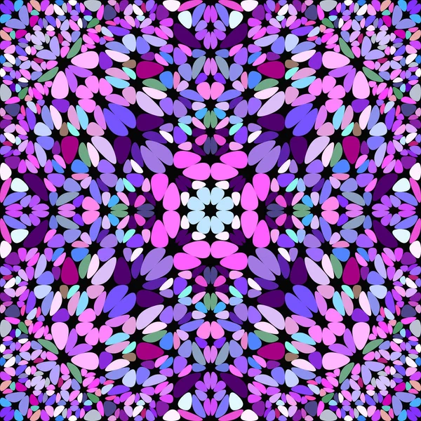 Bunte nahtlose Kies-Kaleidoskop-Muster Tapeten-Design - symmetrische Vektor Hintergrund Illustration — Stockvektor