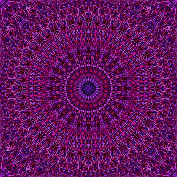 花びら庭マンダラ ジオメトリ パターン背景を繰り返し紫色抽象 — ストックベクタ