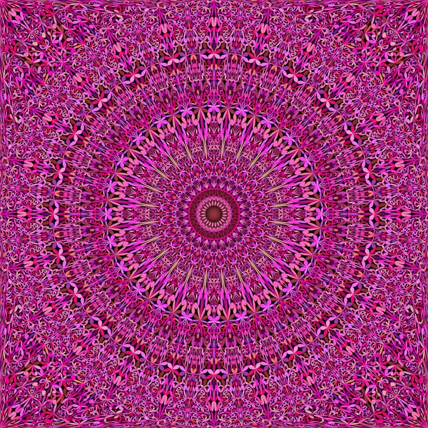 Roze abstract herhalende bloemen tuin mandala geometrie patroon behang - Boheemse vector design — Stockvector