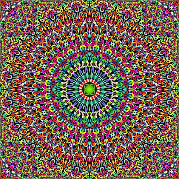 Kleurrijke naadloze abstracte bloemen tuin mandala geometrie patroon achtergrond — Stockvector