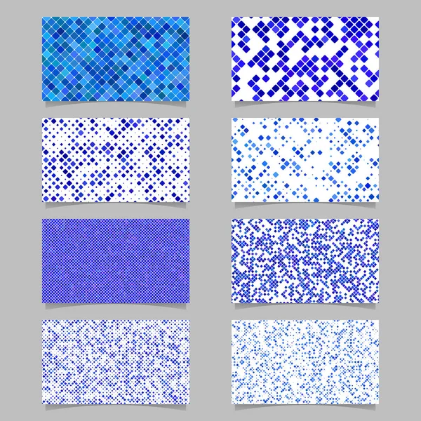 Abstrakte diagonale quadratische Muster Mosaik Karte Hintergrund Set — Stockvektor