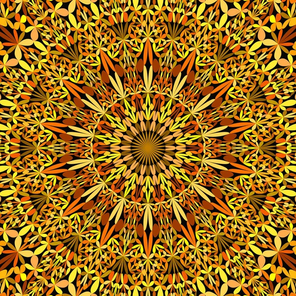 Orange petal garden mandala wallpaper design - tribal vector meditation background illustration — Stock Vector
