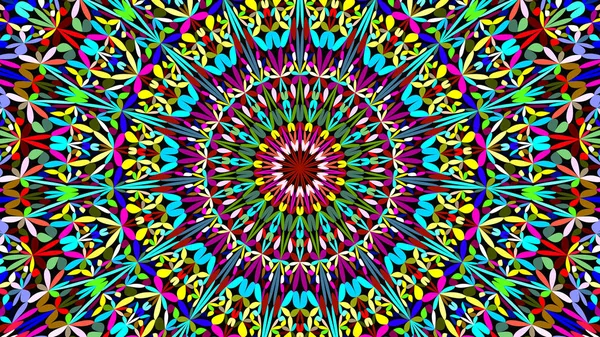 Kleurrijke abstracte bloementuin mandala patroon achtergrond — Stockvector