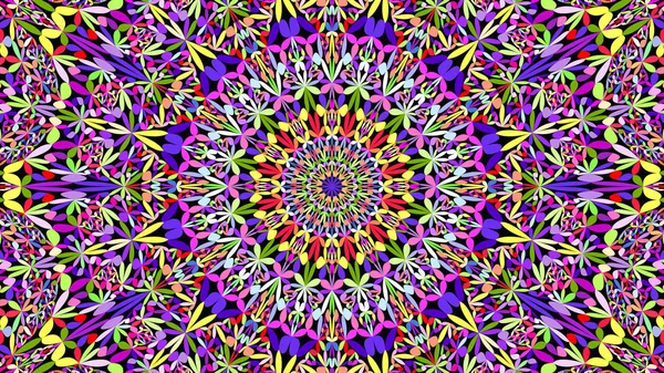 Kleurrijke petal tuin mandala patroon behang ontwerp - geometrische meditatie achtergrond vectorillustratie — Stockvector