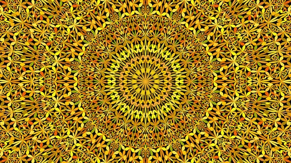 Orange floral ornate mandala background design - abstract vector graphic — Stock Vector