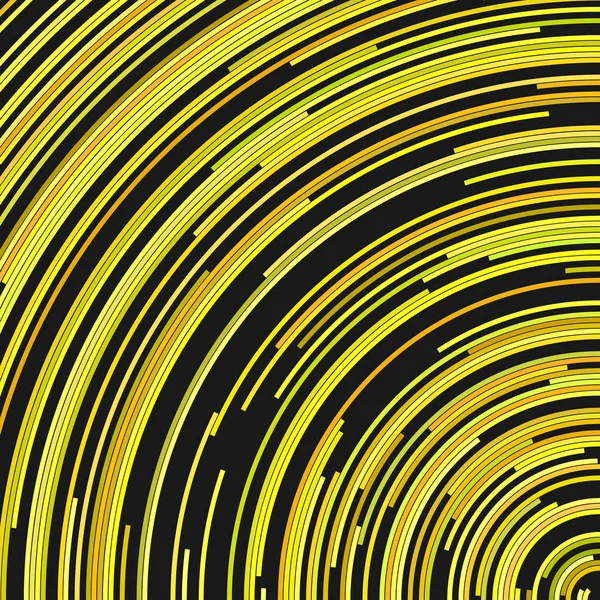 Fond Abstrait Circulaire Jaune Illustration Vectorielle Lignes Circulaires Concentriques — Image vectorielle