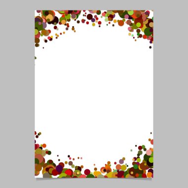 Boş dağınık konfeti daire broşürü arka plan