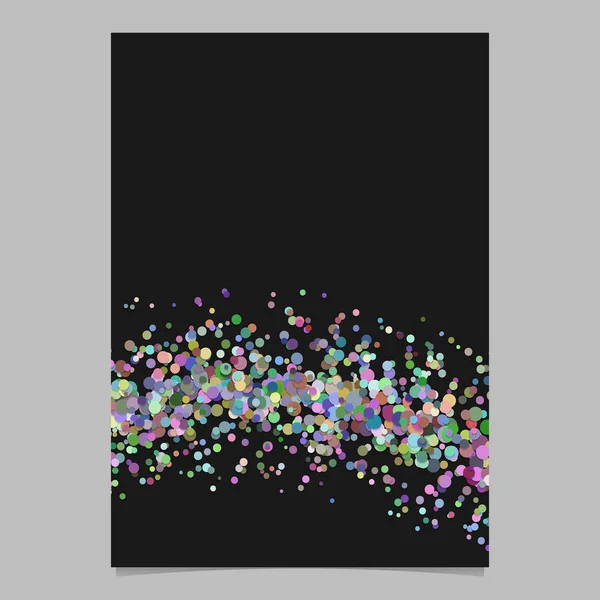 Abstrato em branco ondulado confetti flyer fundo com círculos dispersos — Vetor de Stock