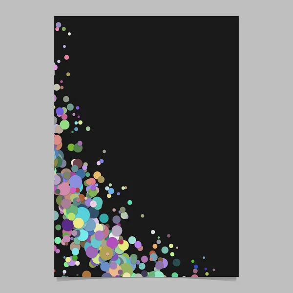 Abstrato em branco curvo confetti página de fundo modelo de círculos dispersos — Vetor de Stock