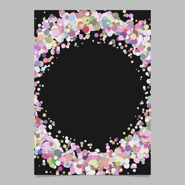 Abstract blank confetti flyer background template with dispersed dots - stationery border illustration — стоковый вектор