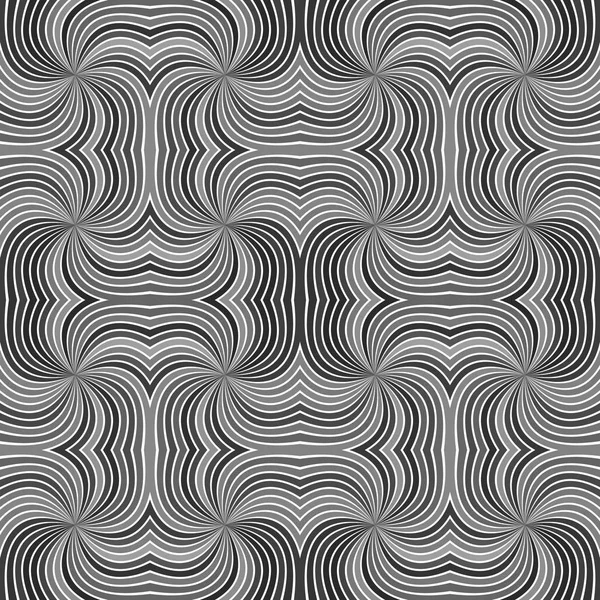 Grey seamless hypnotic abstract spiral ray stripe pattern background — Stock Vector