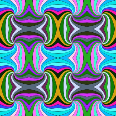 Renkli soyut hipnotik kesintisiz çizgili girdap deseni arka plan tasarımını dönen ışınları