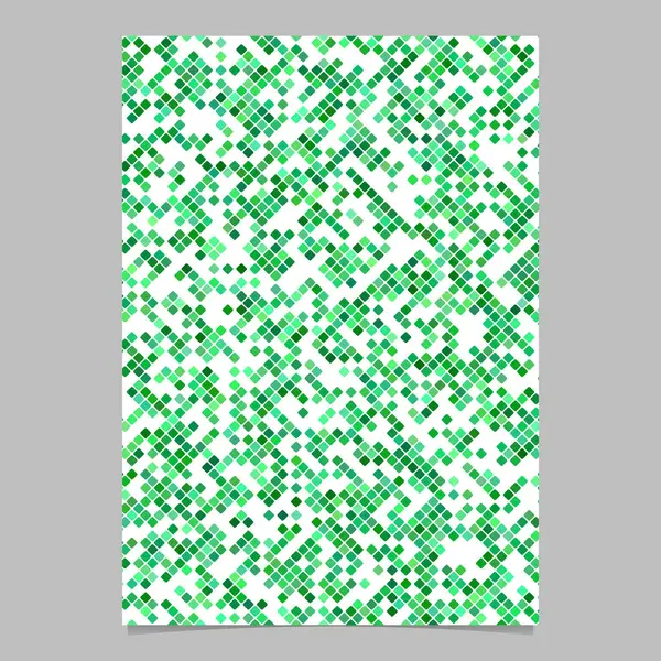 緑の抽象的な対角線丸みを帯びた正方形のパターンの背景ポスター テンプレート - ベクター デザイン — ストックベクタ